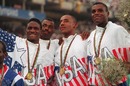 The US 4x100 relay team at the 1992 Olympic Games