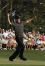 Charl Schwartzel dances a jig of delight after winning The Masters