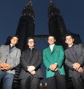 Martin Kaymer, Rory McIlroy, Charl Schwartzel and Louis Oosthuizen pose in Kuala Lumpur