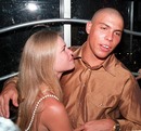 Ronaldo is hugged by his girlfriend Suzana Werner