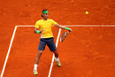 Rafael Nadal lines up a forehand
