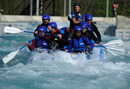 Saracens players brave the rapids