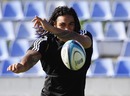 Ma'a Nonu passes the ball during the Hurricanes training session