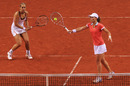 Sam Stosur plays doubles with Sabine Lisicki