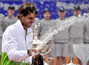 Rafael Nadal sprays champagne