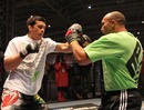 Lyoto Machida trains during an open workout prior to UFC 129