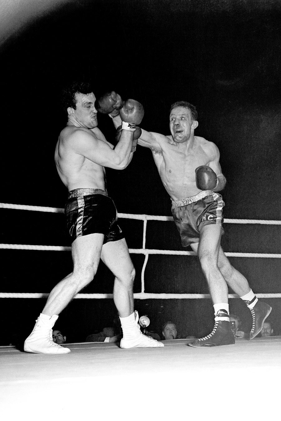 Henry Cooper lands a punch on Brian London, January 12, 1959