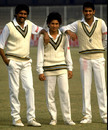 Kapil Dev, Sachin Tendulkar and Mohammad Azharuddin pose for a photo