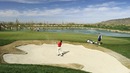 Sergio Garcia plays from the bunker