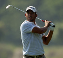 Pablo Larrazabal eyes his approach shot intently