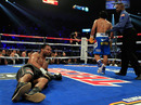 Shane Mosley is knocked down by Manny Pacquiao
