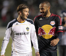 David Beckham and Thierry Henry chat