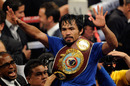 Manny Pacquiao salutes the crowd