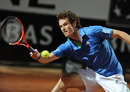 Andy Murray slides across the clay