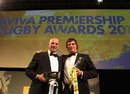 Jim Mallinder and Tom Wood pose with their awards