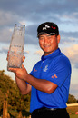 KJ Choi shows off his Players Championship winner's trophy
