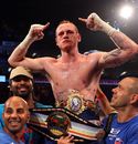 George Groves celebrates his victory