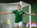 Robbie Keane celebrates his goal