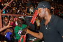 Usain Bolt is mobbed by his fans