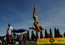 Jessica Ennis shows off in the long jump