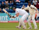 Kevin Pietersen gets into a tangle against Rangana Herath