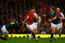 George North shows his pace to break the defensive line