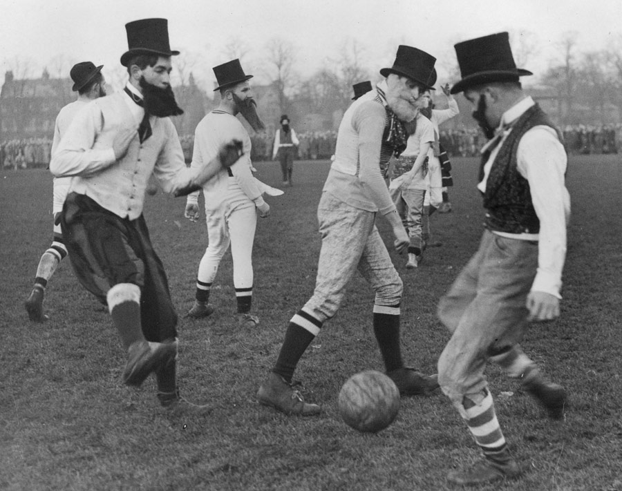 Students play 'Foot-the-Ball'