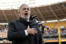 Placido Domingo belts out the US national anthem