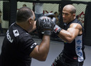 Junior Dos Santos works out in training 