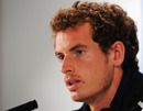 Andy Murray at a press conference ahead of his semi-final against Andy Roddick at the AEGON Championships