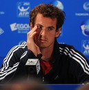 Andy Murray attends a press conference on day five of the AEGON Championships