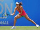 Ana Ivanovic stretches for a forehand