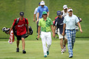 Rickie Fowler and Ian Poulter compete for sartorial supremacy