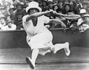 Suzanne Lenglen reaches for a forehand