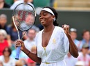 Venus Williams celebrates victory