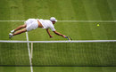 Andy Roddick dives to reach a shot