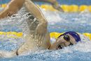 Rebecca Adlington competes in a women's 400m freestyle heat