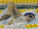 Rebecca Adlington swims in a heat of the women's 400m freestyle event