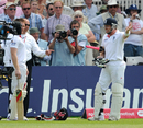 Ian Bell vents his frustration during the confusion before tea