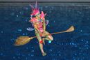 A Chinese diver performs during the closing ceremony