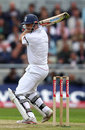 Andrew Strauss cuts the ball away for a boundary