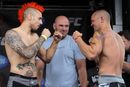 Dan Hardy and Chris Lytle face off after weighing in