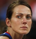 Kelly Sotherton competes during the javelin event