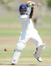 India Emerging Players' Ajinkya Rahane crashes the ball towards point 