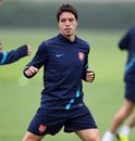 Samir Nasri takes part in a training session