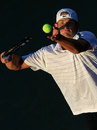 Andy Roddick prepares to launch a serve