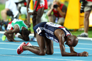 Mo Farah collapses, dejected