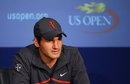 Roger Federer answers questions from the media