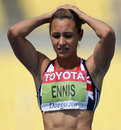 Jessica Ennis shows her disappointment