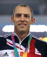 Dai Greene poses with his gold medal